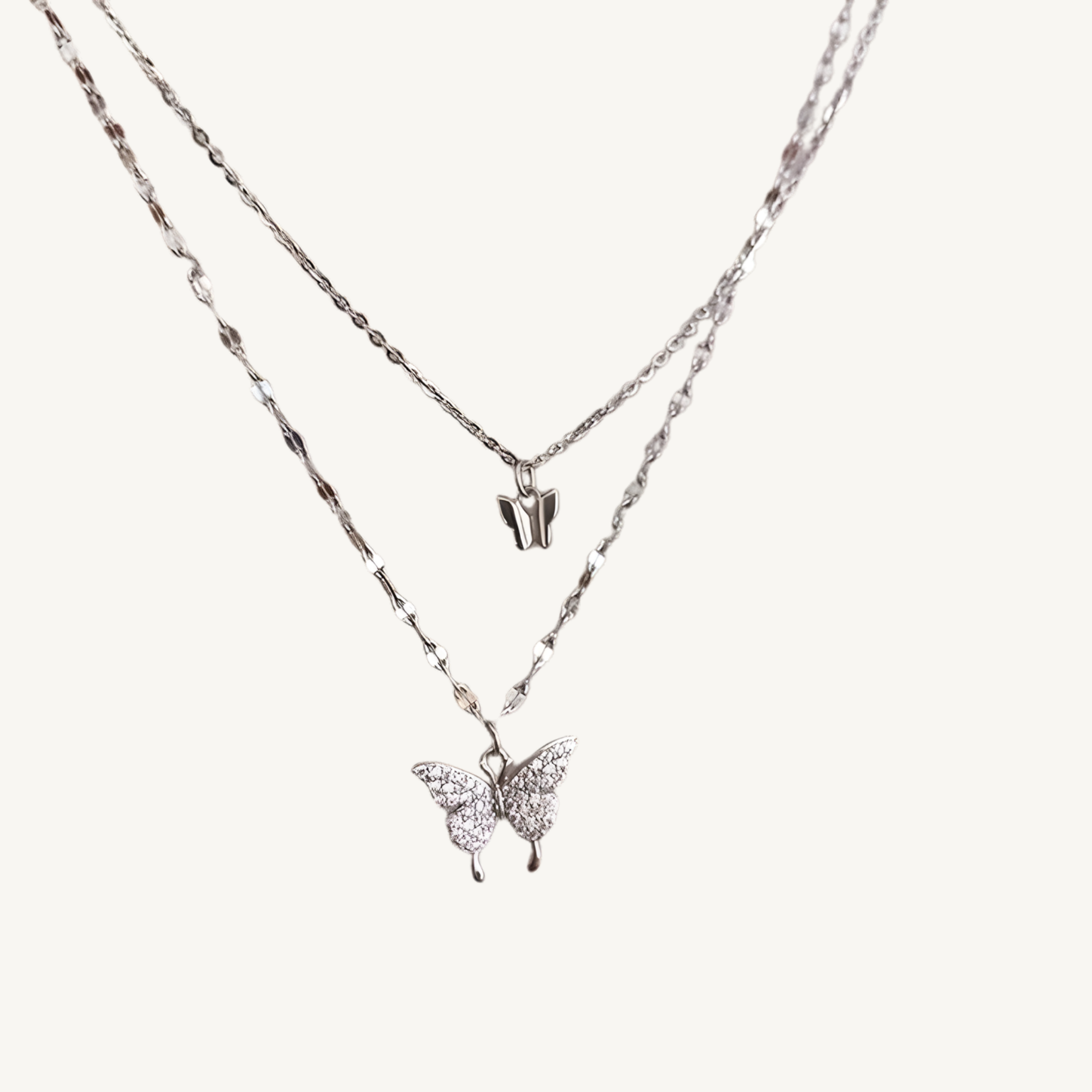 Silver Flutter Necklace