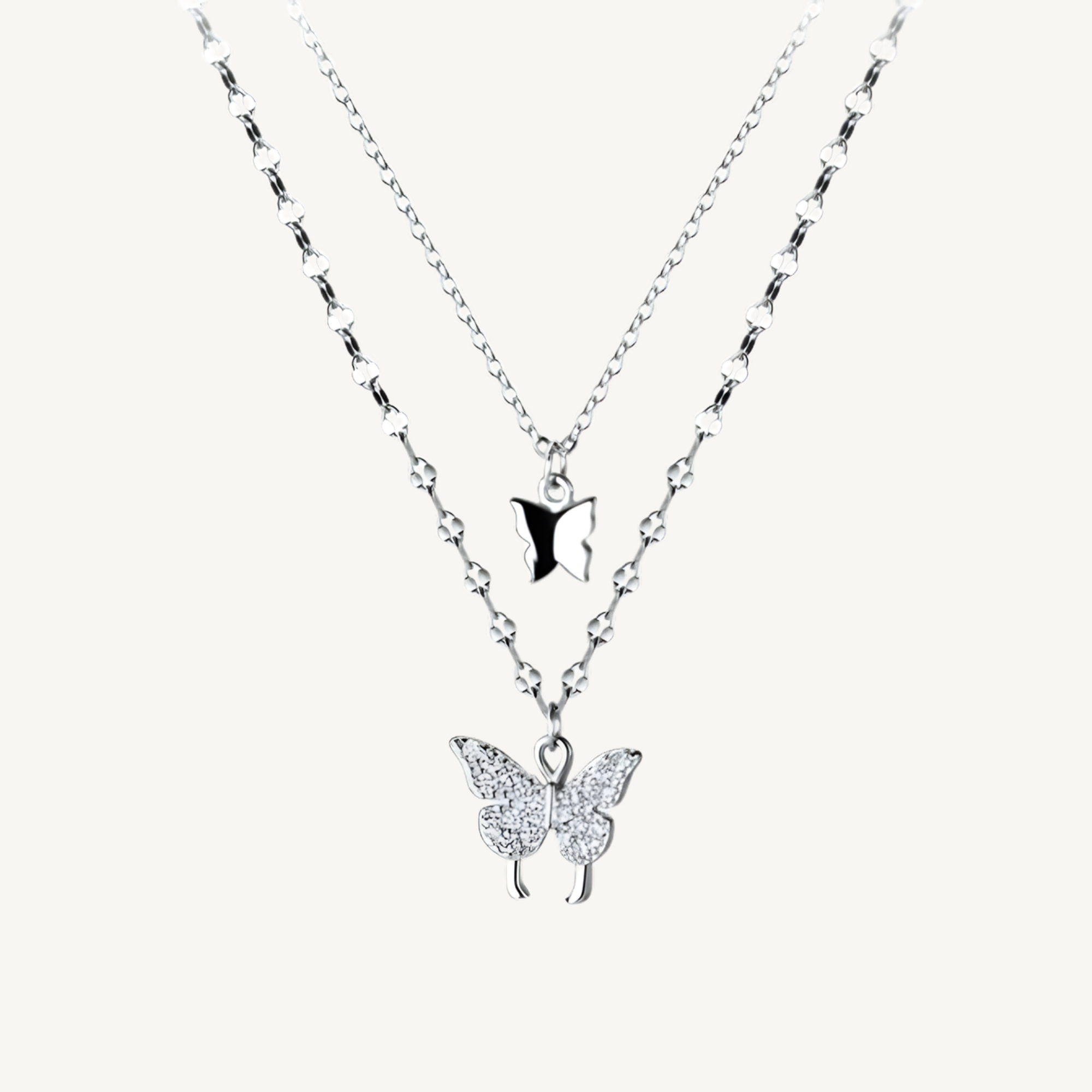 Silver Flutter Necklace